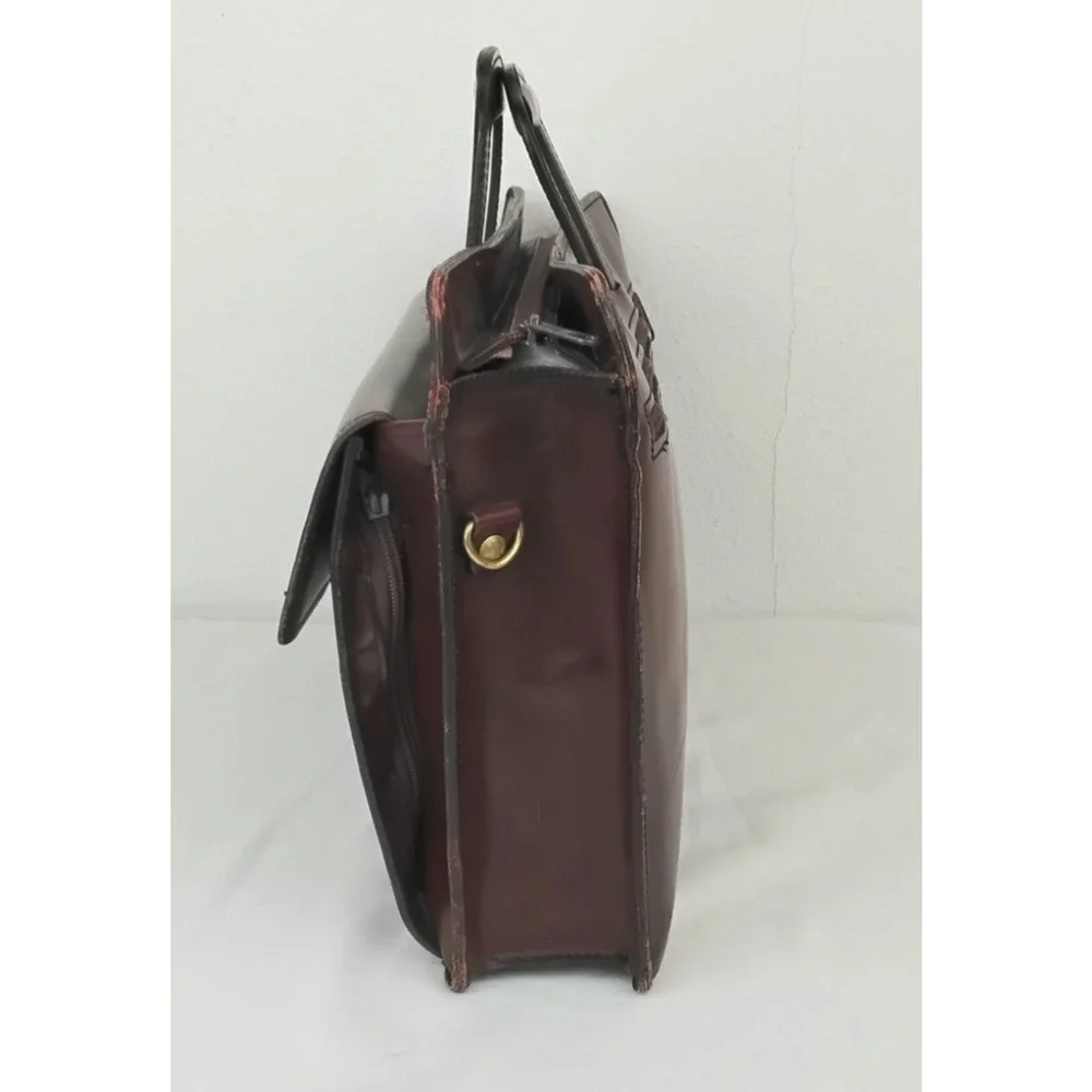 Vintage Hartmann Men's Leather Briefcase Red Burgundy Laptop Bag #Z5813
